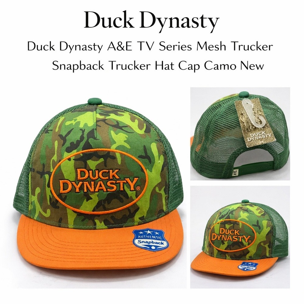 Duck Dynasty A&E TV Series Mesh Trucker Snapback‎ Hat Cap Camo Orange New 2013